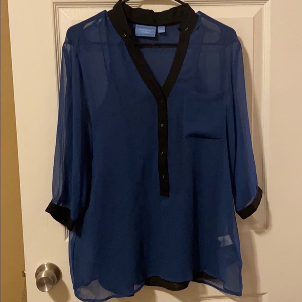 Sheer tunic with built in camisole